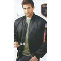 Navy Blue Bravo MA-1 Nylon Flight Jacket